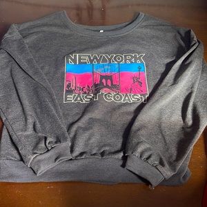 Crop top sweat shirt